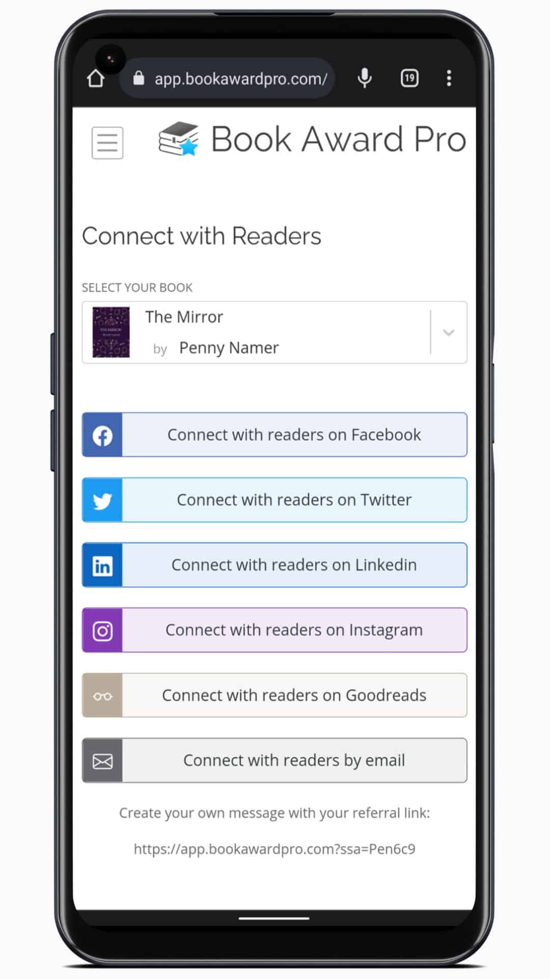 connect with readers share cell phone